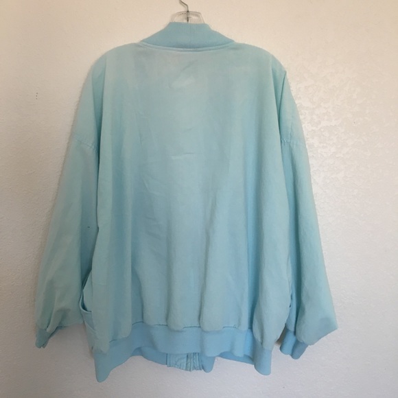 🐠VTG 80a aqua blue oversized new wave blazer - Picture 2 of 10
